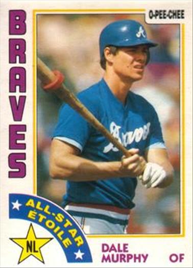 1984 O-Pee-Chee Baseball Cards 391     Dale Murphy AS